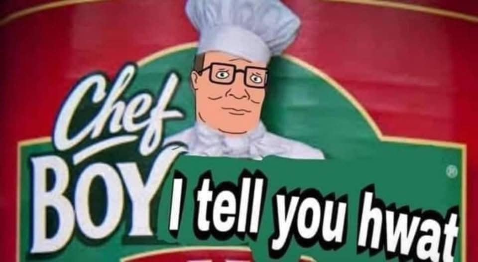 A classic meme from a viral tweet about a wife who wanted to name their daughter "Pancakes" and the cat "The Beast of Balthazar."