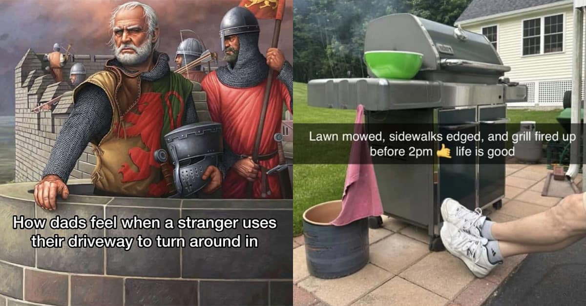 A gallery of hilarious dad memes, featuring the best funny dad jokes and "dad logic" from Twitter.