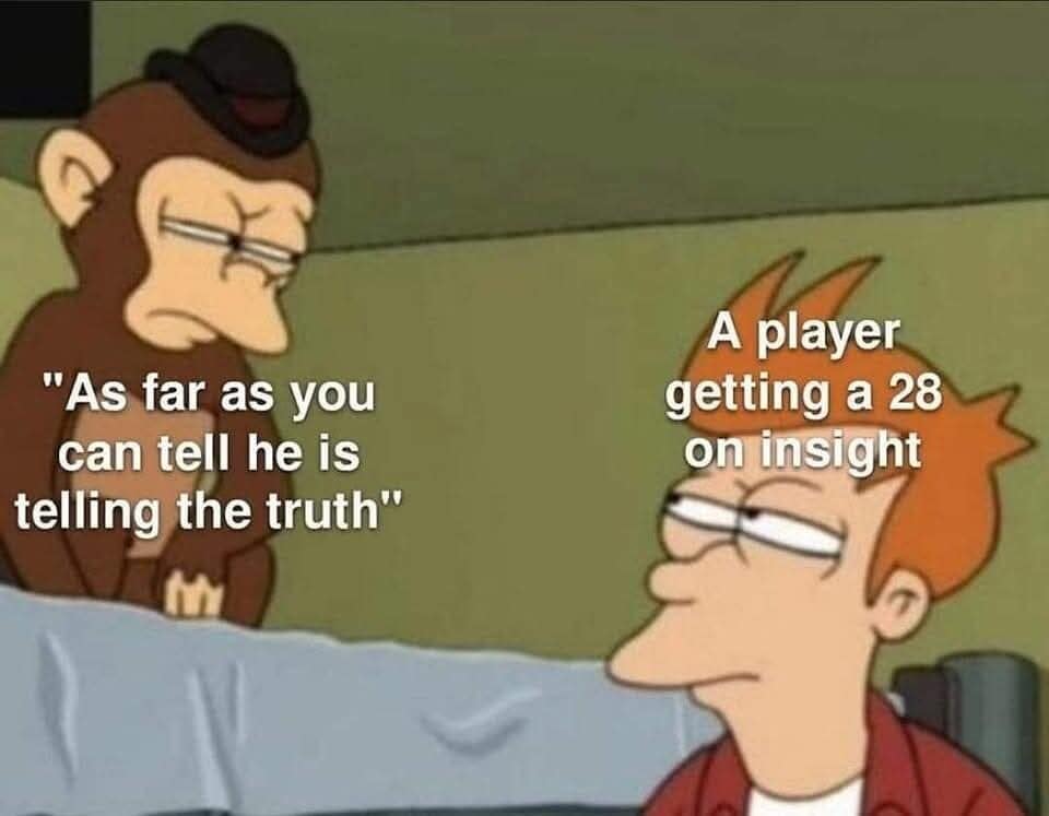 Futurama d&d meme regarding a high insight check and DM vagueness