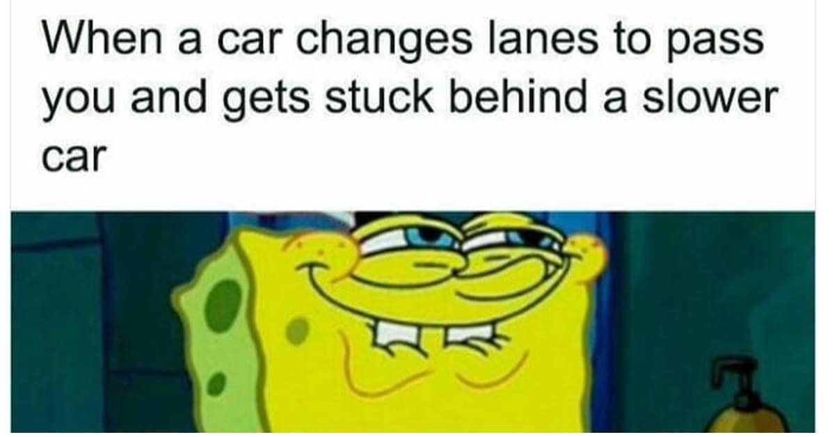 A gallery of hilarious driving memes about relatable car moments, bad drivers, and road rage