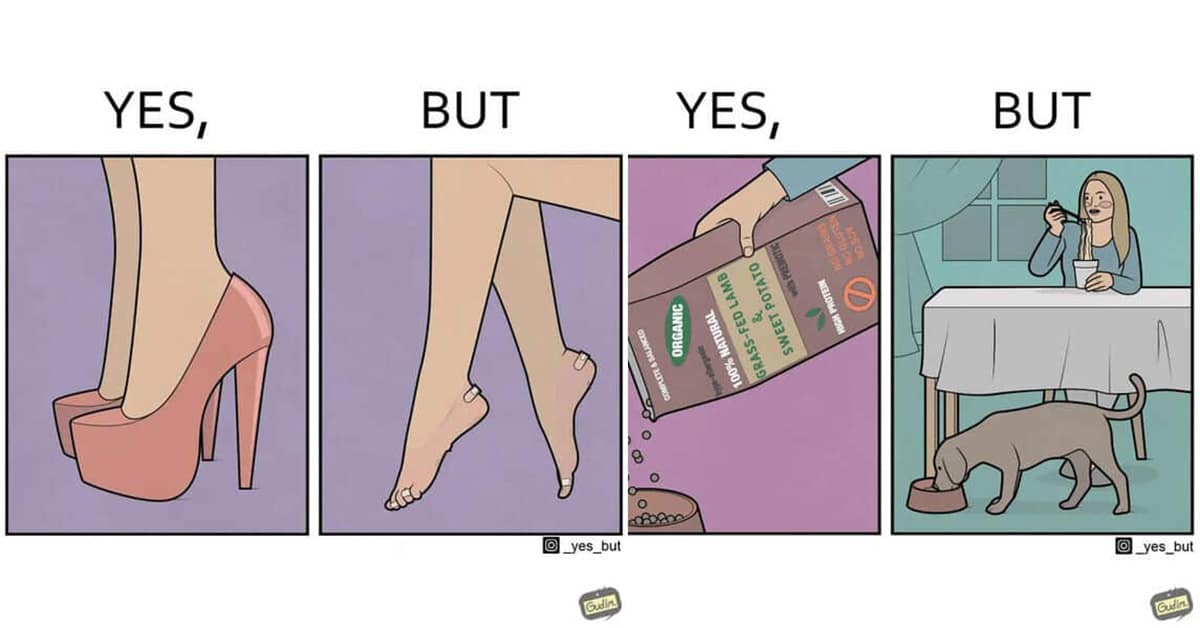 Compilation of a funny online web comic series known as the Yes But comic