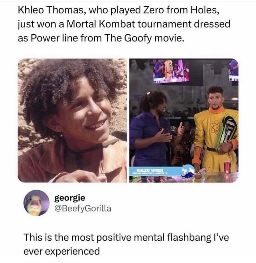 Actor Khleo Thomas dressed as Powerline winning Mortal Kombat tournament funny pics.