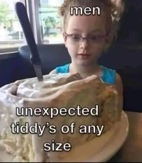 Girl staring intensely at giant cinnamon roll labeled as men and distractions funny pics.