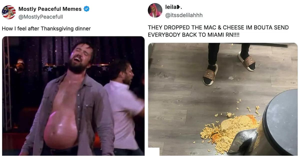 A collection of the best funny thanksgiving tweet and thanksgiving meme posts.