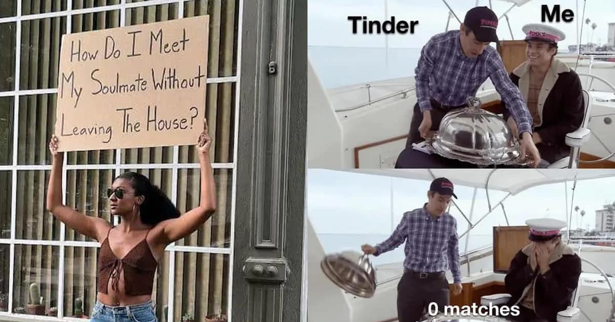 Collage of the funniest memes about being single for post-Thanksgiving weekend