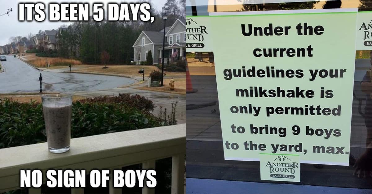 A gallery of the best "my milkshake meme" parodies, including the "Cask of Amontillado" and "Harry Potter" versions.