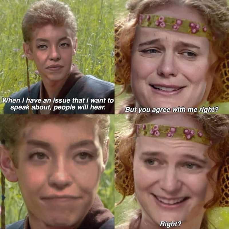 A hilarious sci-fi meme comparing a group of people wearing surgical masks to the main cast of Dune.