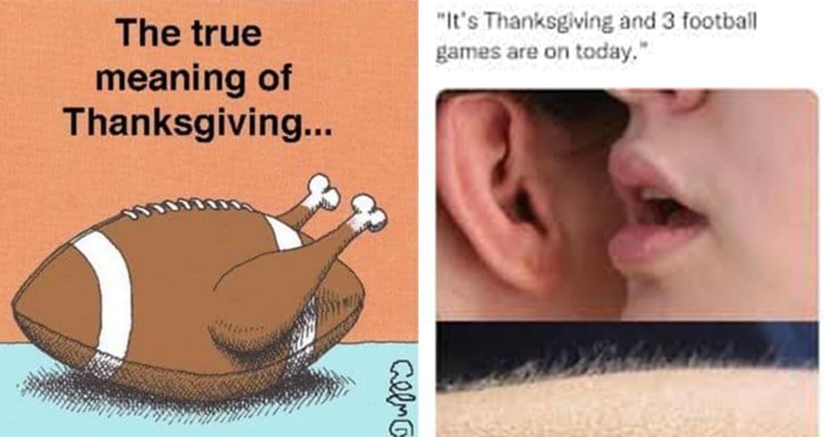 A collection of the best Thanksgiving football meme content trending this Thursday.