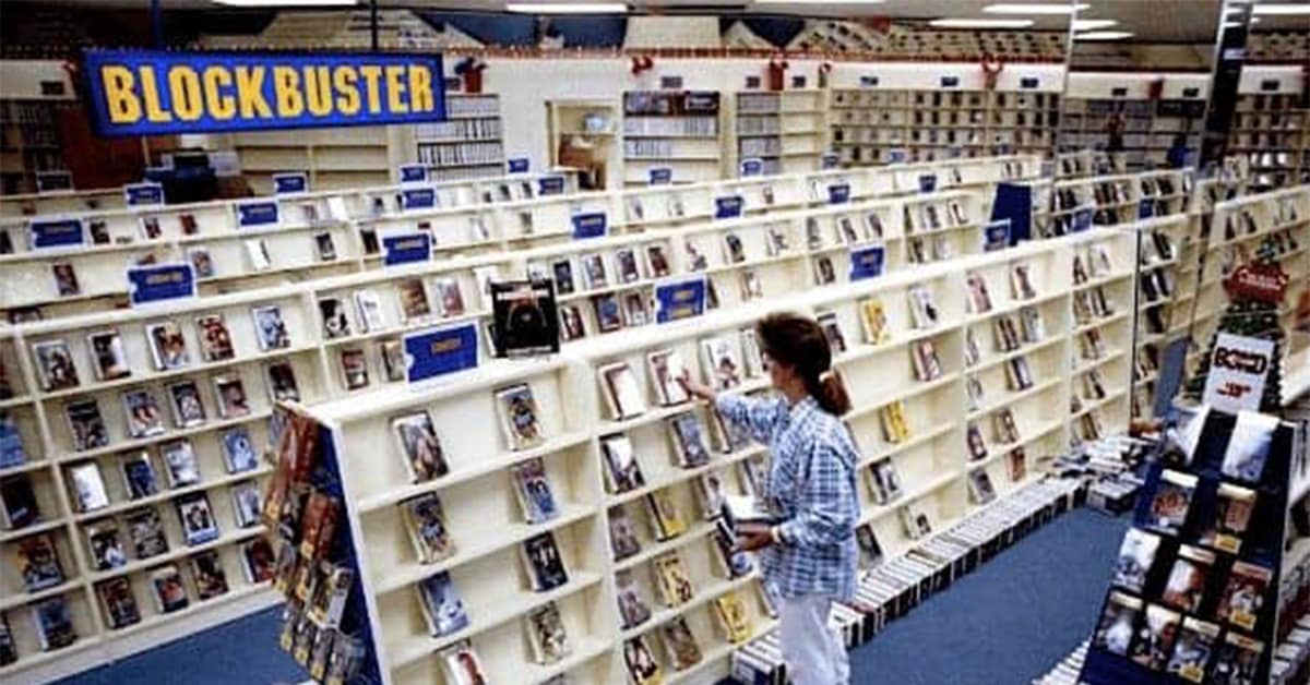 Collection of 80s nostalgia images and nostalgic picture compilations featuring Blockbuster aisles and paper bag book covers
