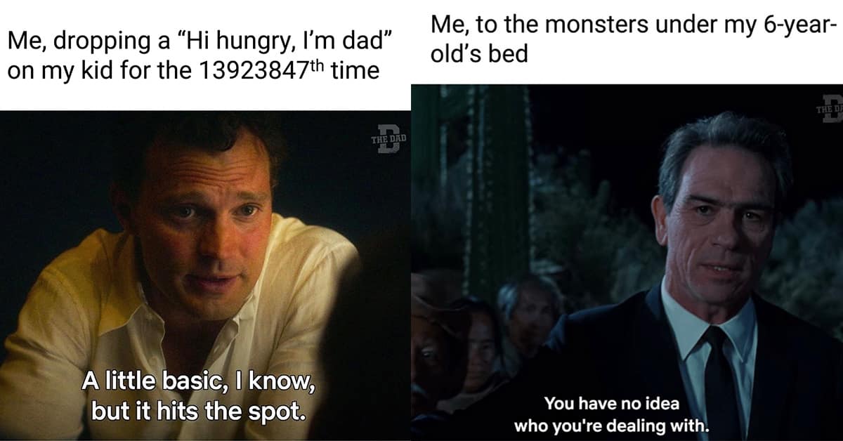 Collection of dad meme images and funny dad joke compilations featuring Air Horse One and tax season reactions