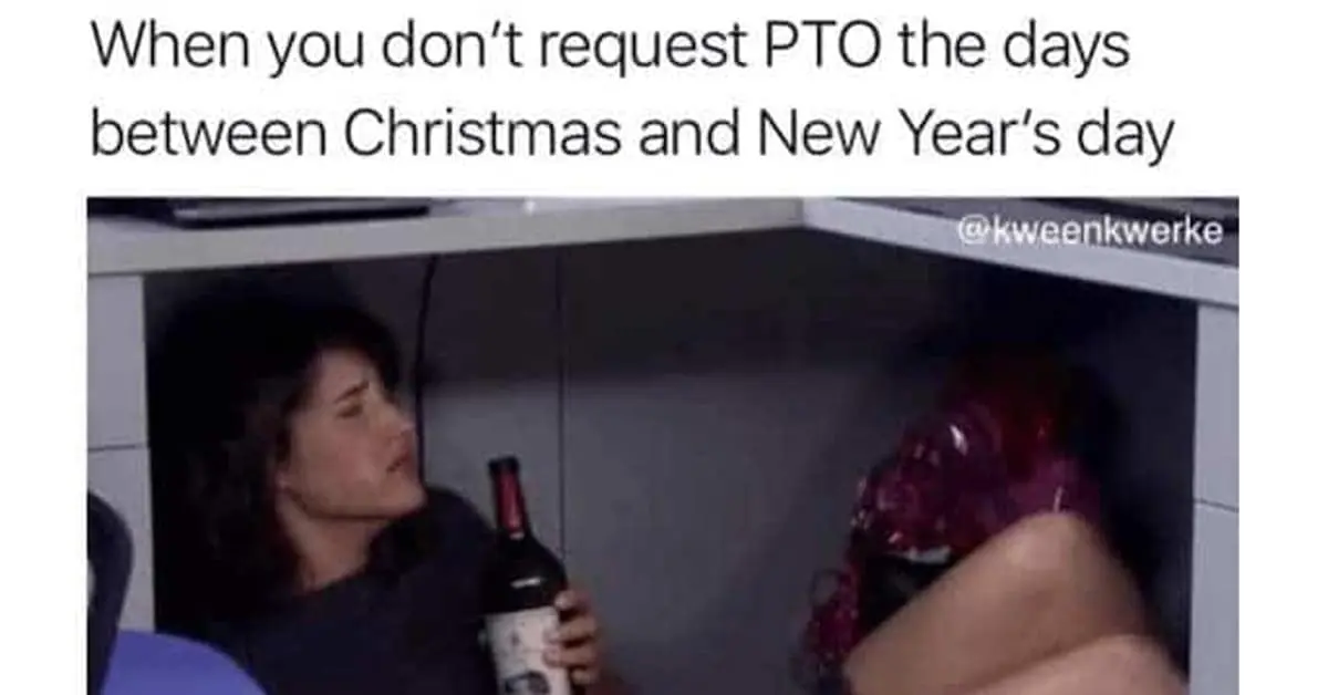Collection of holiday hangover meme images and new years hangover meme compilations featuring exhausted Santas and fat cats