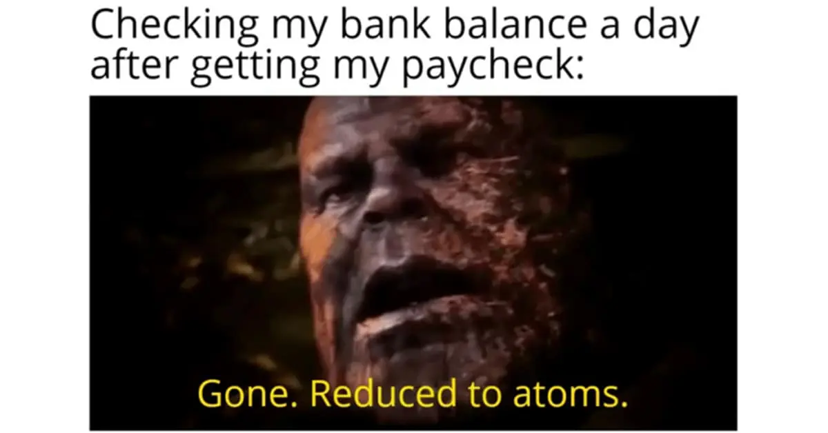 Collection of broke meme images and payday memes featuring Kermit the Frog and South Park