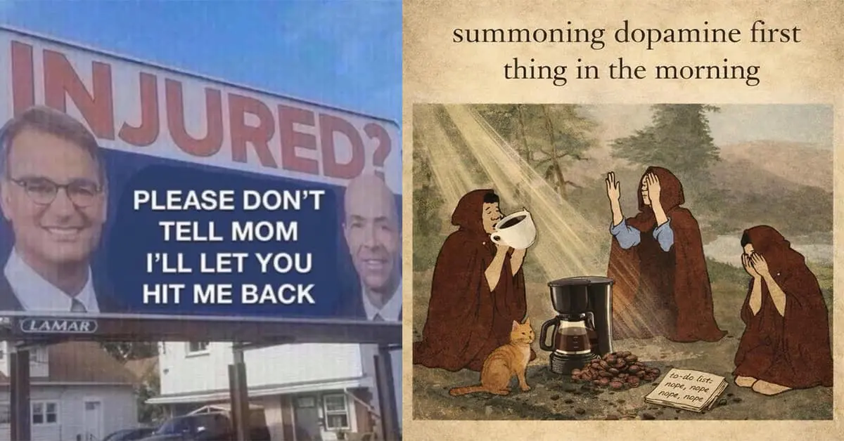 Collection of classic memes and viral tweet compilations featuring medieval coffee rituals and the infinity saucelet