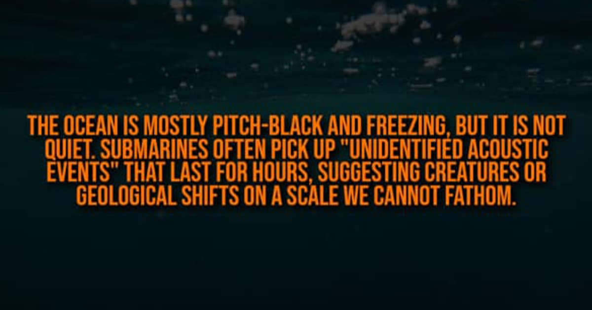 Collection of creepy fact graphics and spooky fact stories featuring indestructible prions and deep ocean sounds