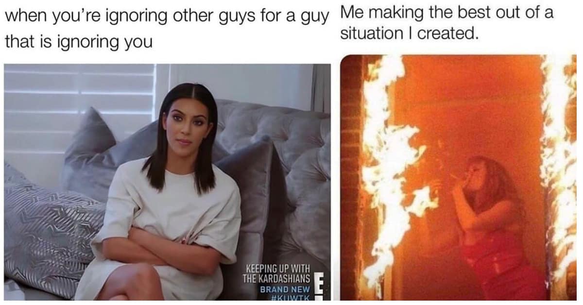 Collection of dating meme highlights and relationship meme favorites featuring sarcastic replies, ex-surveillance, and post-date regret.