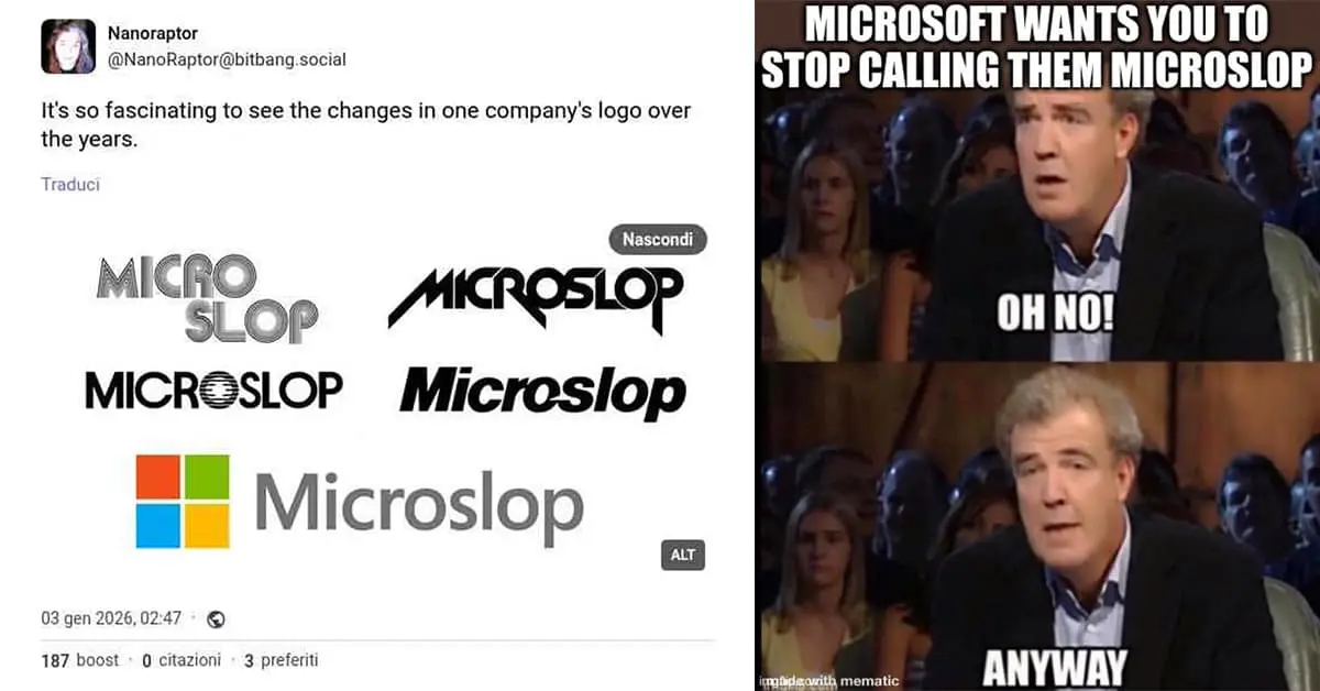 Collection of microslop meme images and ai slop meme compilations including Drake memes and Jeremy Clarkson