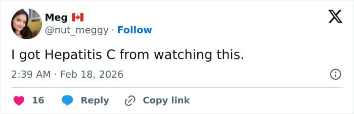 A savage roast RFK Jr sauna meme where a user violently critiques the sweaty, unsanitary vibes of the taxidermy-filled workout room by jokingly claiming, "I got Hepatitis C from watching this."