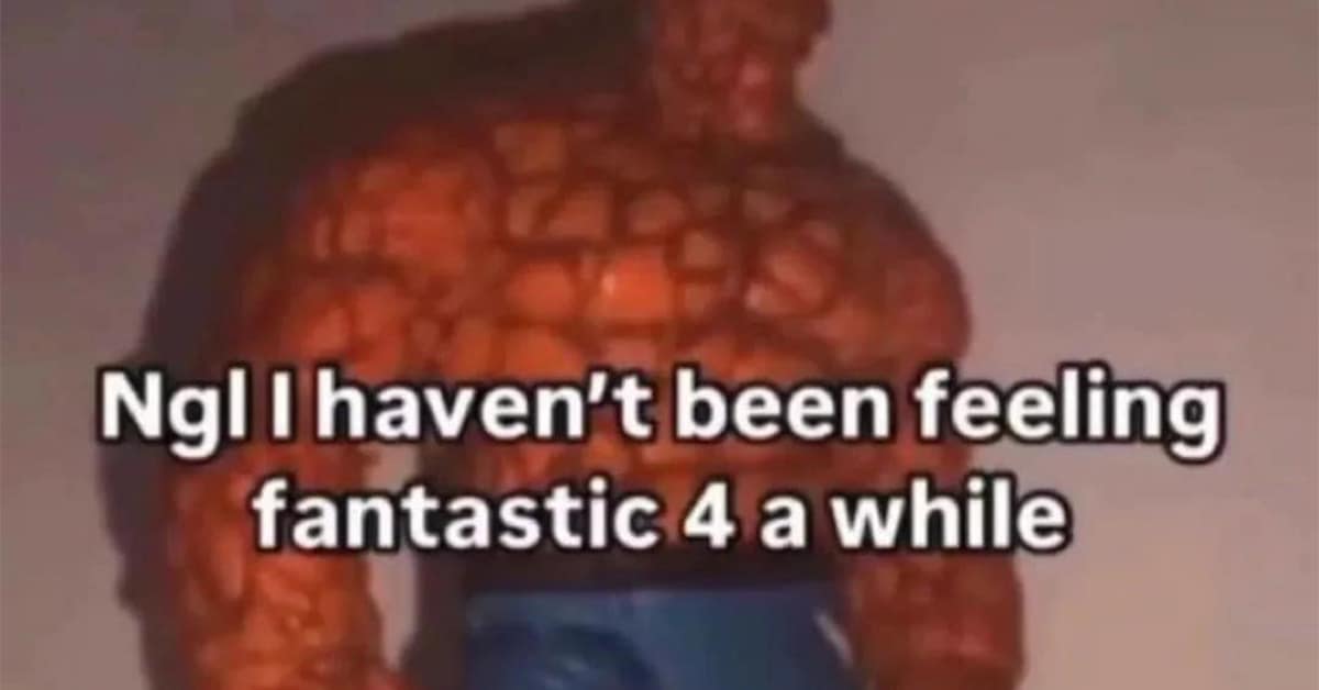 Collection of classic memes favorites including the Fantastic 4 pun, the iOS AI breakup summary, and the "too much spaghetti" art history joke.