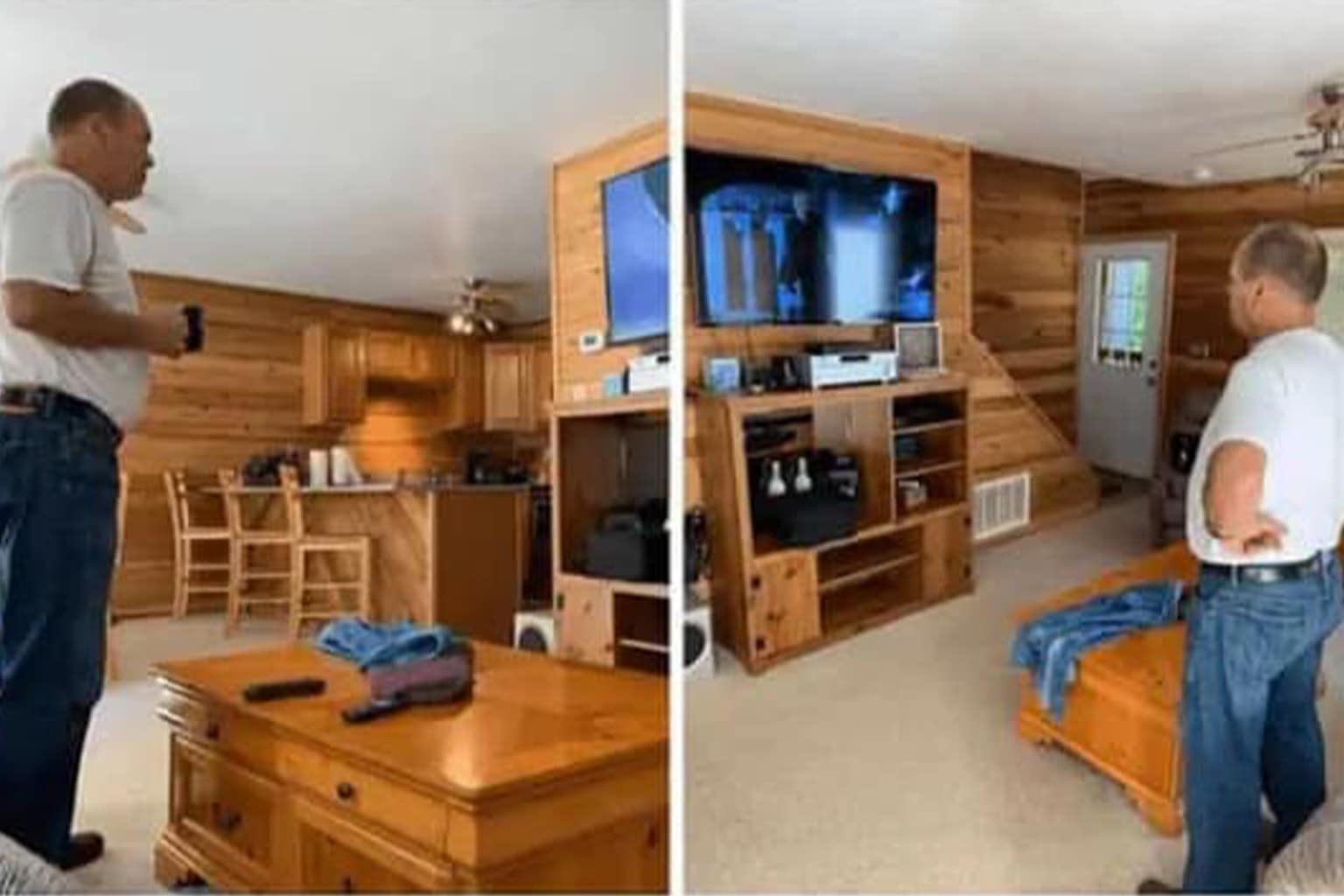 Family memes compilation: A collage featuring the "injured" billboard begging a sibling not to tell mom, a dad standing in the living room watching Mission Impossible, and a medieval painting of a mom saying "gracias" to a Japanese waiter.