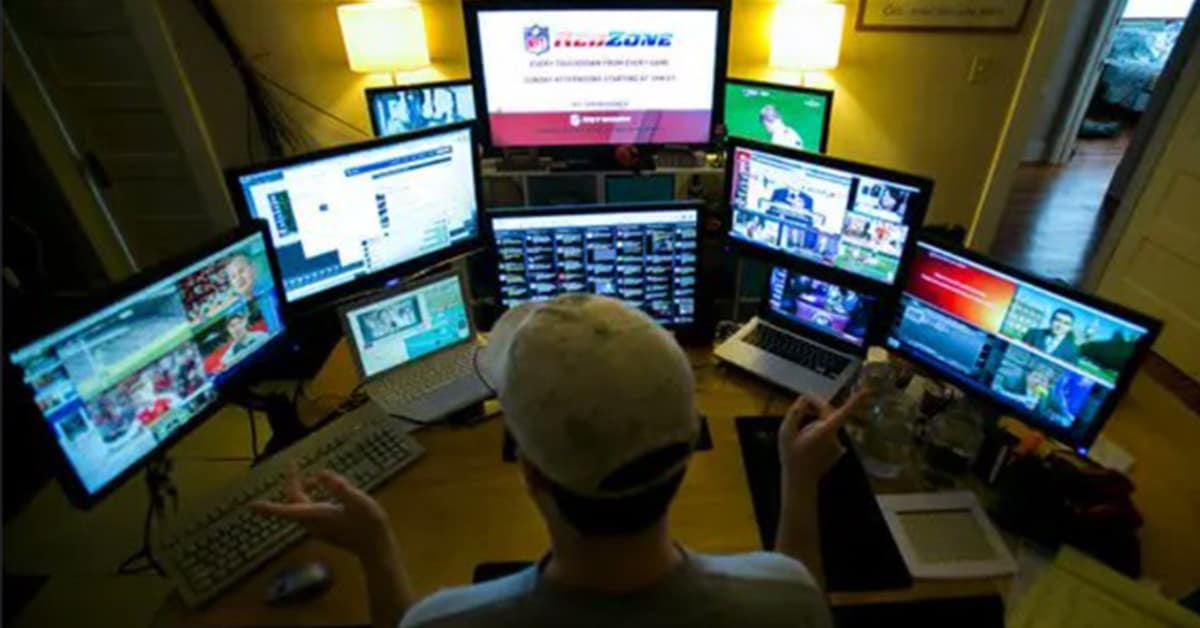 Funny winter olympics reaction compilation: A collage featuring the viral Kevin James skier meme, a fan watching events on six different screens, and the controversial puffy team outfits.