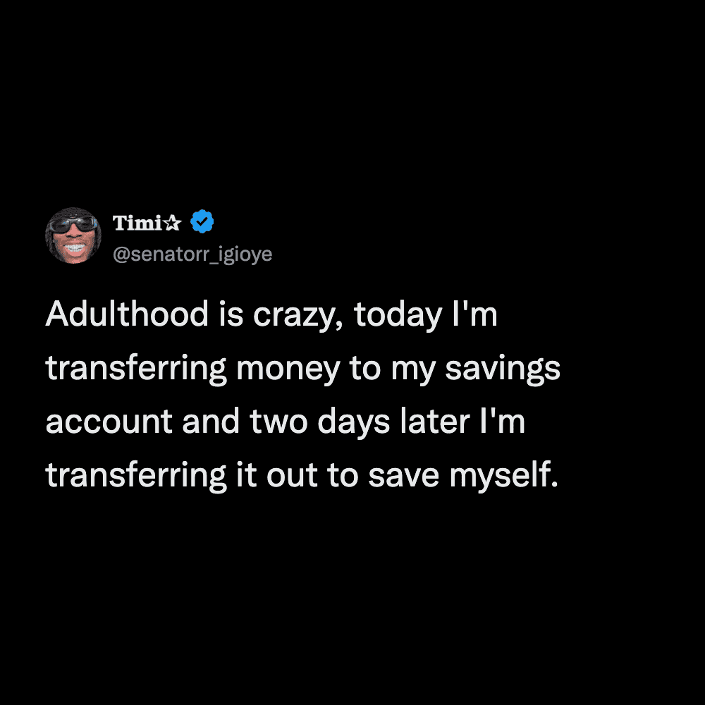 A cynical tired meme tweet demanding a refund on taxes, arguing that the promise of living in a "civilized society" has not been fulfilled.