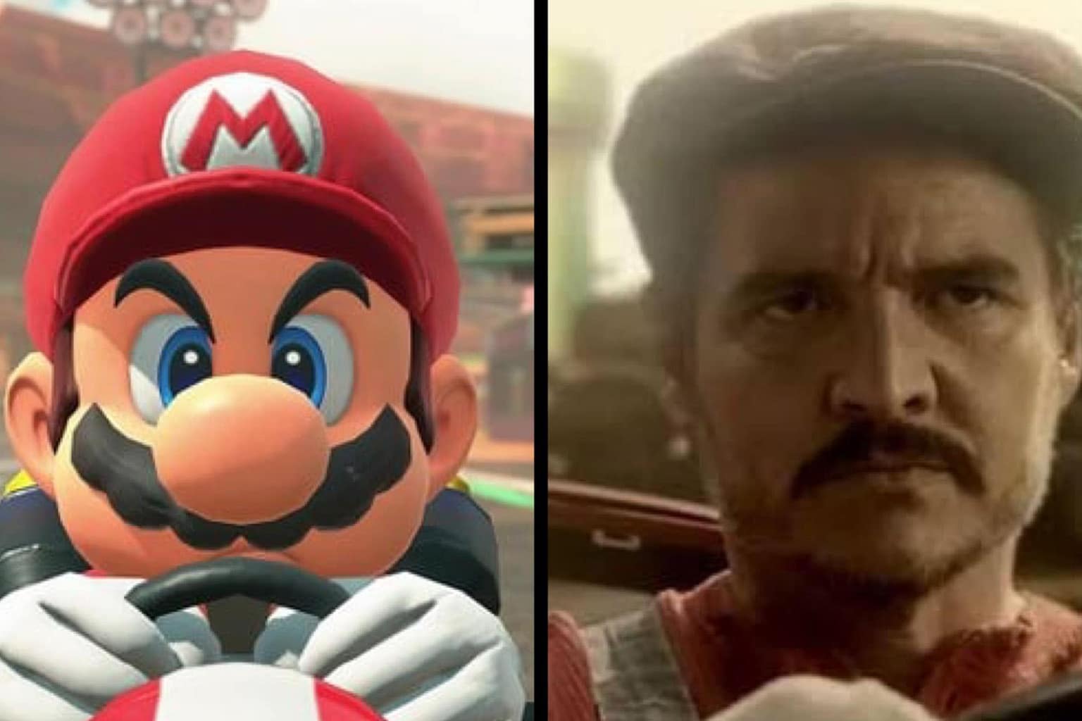 DLSS 5 memes gallery featuring a terrifyingly realistic 3D Pac-Man with human lips and stubble, Kratos from God of War sporting bright blue "glam" eyeshadow and lipstick, and the infamous Craig the Brute reimagined as a handsome "Gigachad."