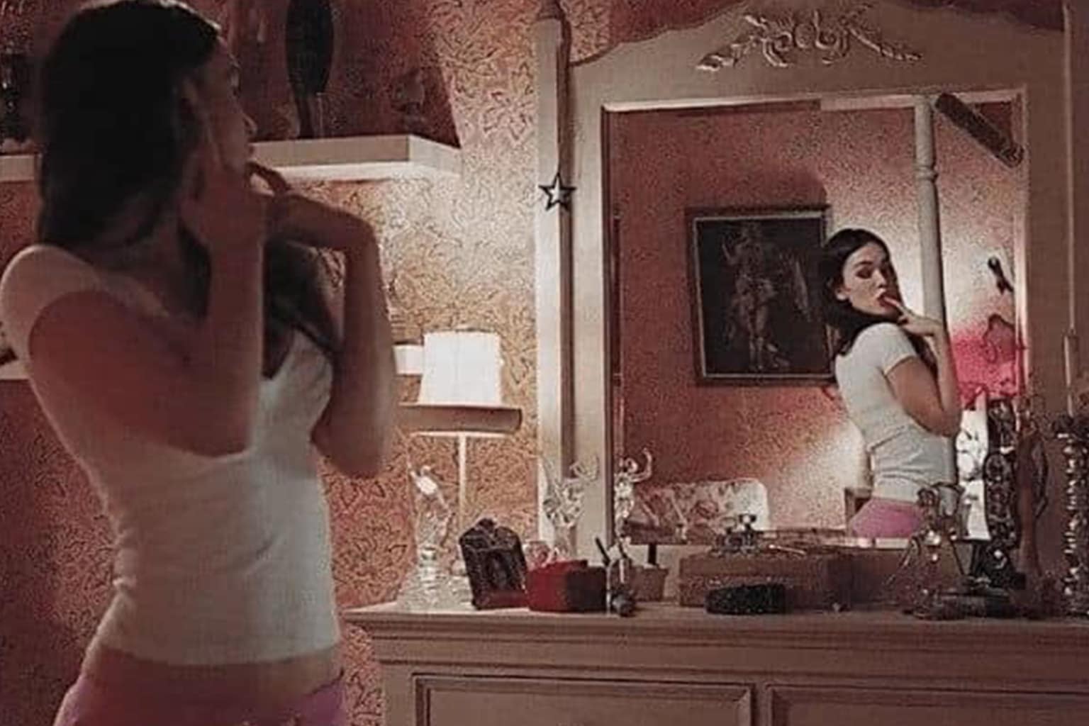 funny body positive memes compilation: A collage featuring the lifeguard from Lilo & Stitch normalizing hip dips, a curvy foam mattress pad "body type," and a distorted figurine representing the exaggerated proportions of Pixar moms.