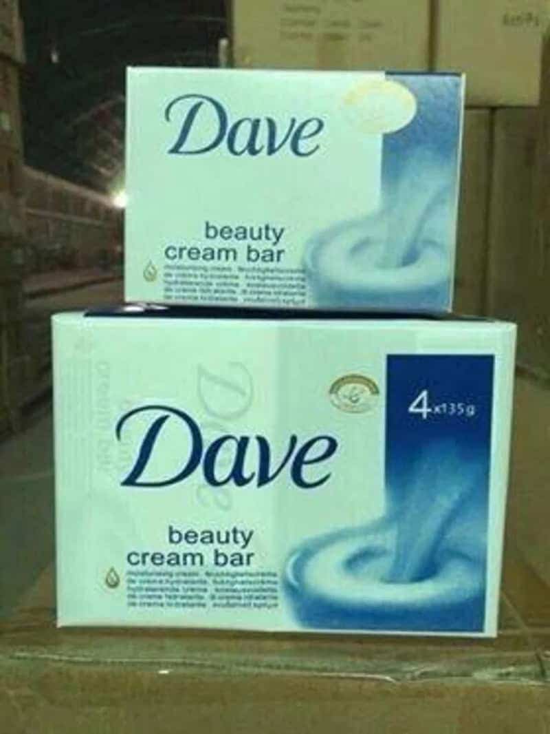 Boxes of beauty cream bars featuring the name Dave instead of the famous brand Dove.