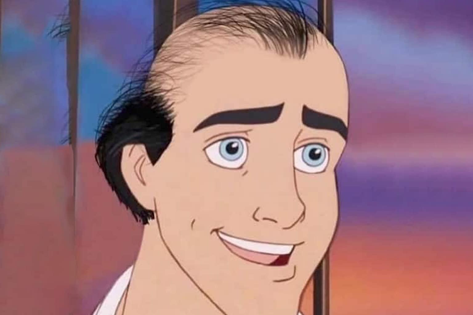 Dating memes compilation: A collage featuring a balding Prince Eric claiming he is not looking for anything serious, a guy successfully flirting at a bar by bringing a girl a giant plastic cup of dill pickles, and two cute fruit gummy bears holding hands.