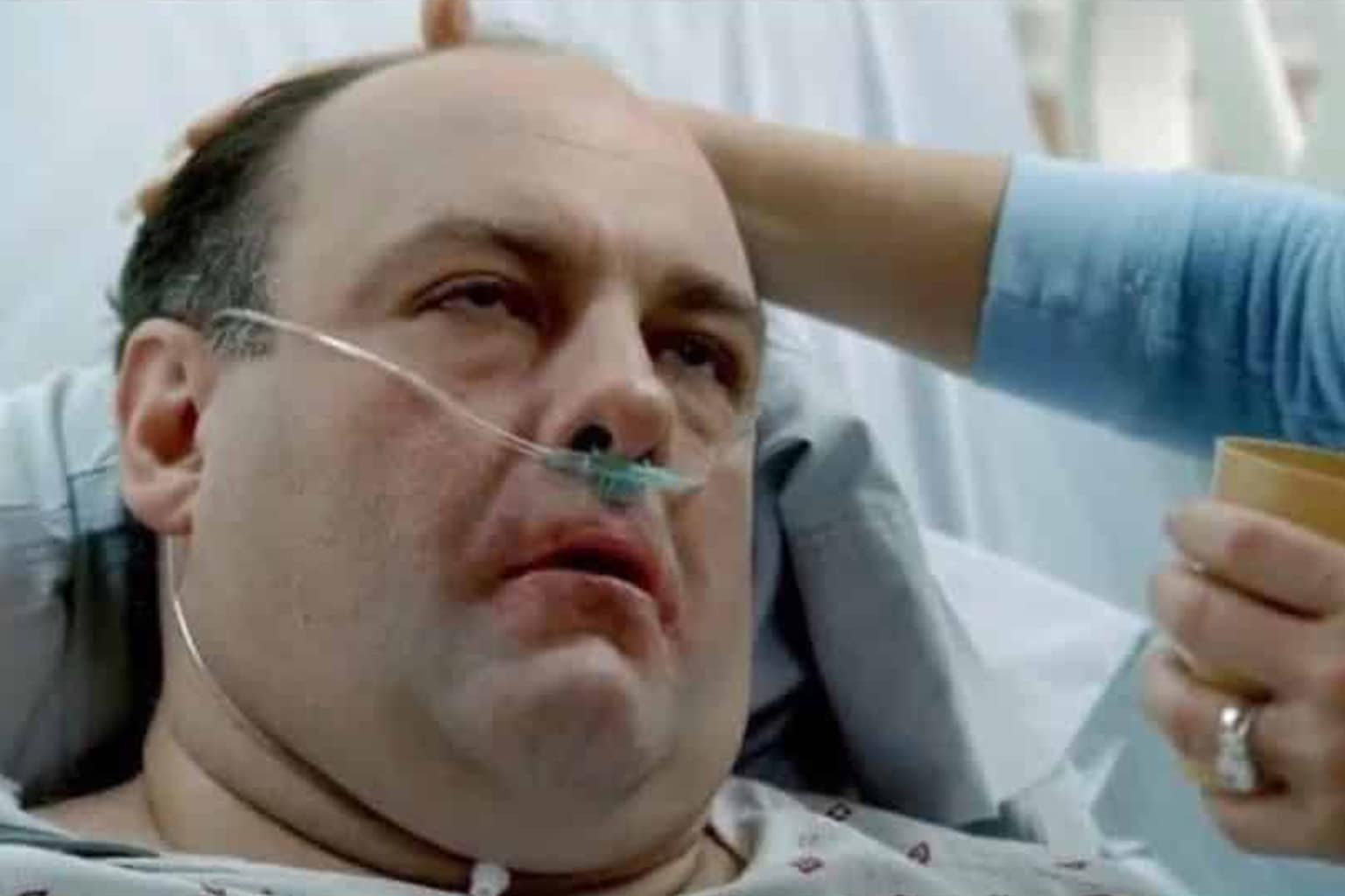 daylight savings meme compilation: A collage featuring the confused math lady struggling to calculate when to wake up, a destroyed Tony Soprano in a hospital bed representing people over forty losing an hour, and a tweet checking if we finally managed to save the daylight.