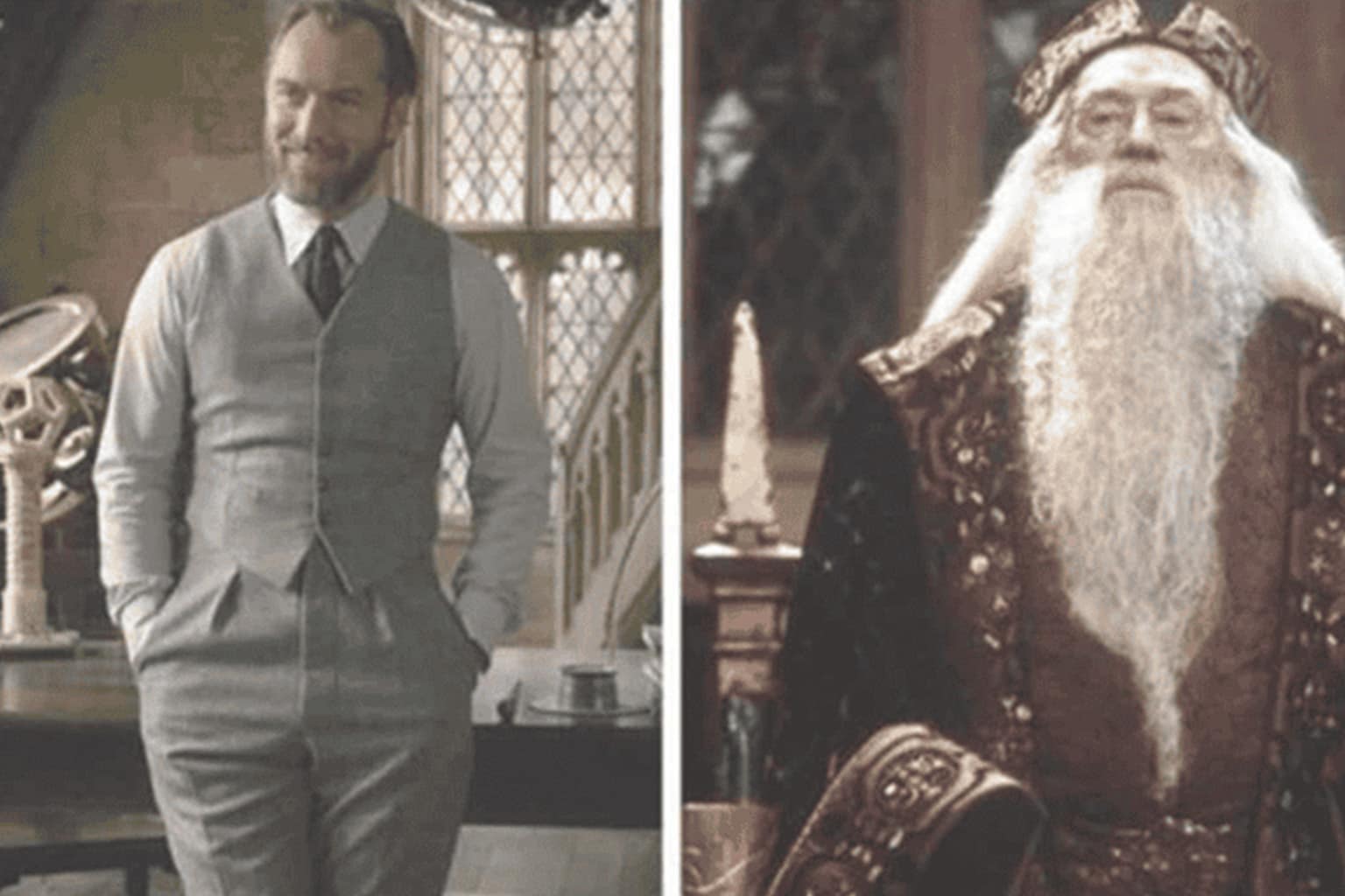 Dumbledore memea compilation: A collage featuring Albus Dumbledore as "Salt Bae" throwing letters at a disgruntled Uncle Vernon, the "drowning kid" pool meme depicting his favoritism for Harry over Draco and Cedric, and Dumbledore as a "Scumbag Steve" variant saving Buckbeak instead of Harry's parents.