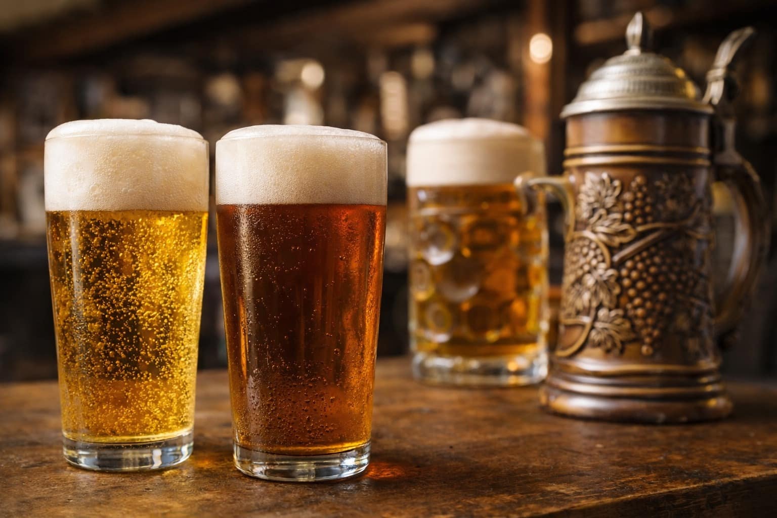 A roundup of facts about beer featuring medieval monks relying on "liquid bread" for nutrition, a massive record-breaking 330-gallon glass of Guinness, and the historical revelation that women were the primary brewers of Ancient Egypt.