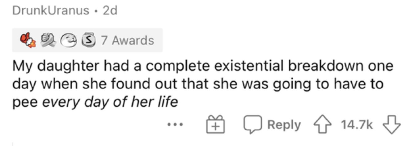 relatable Tumblr post about the specific fears found in funny things kids say, documenting a 4-year-old brother who cried for ten minutes because he was terrified that growing up meant he would be forced to drink coffee.
