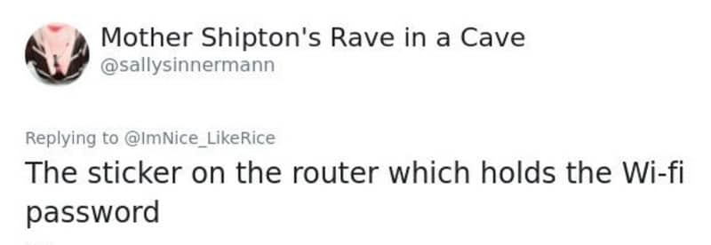 A digital prank idea involving stealing the sticker on the router that displays the Wi-Fi password.