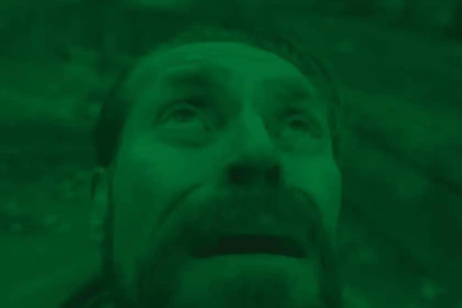 A meme dump featuring a green-tinted Willem Dafoe as a Chicago River fish, an impossibly wide MacBook Pro, and Mike Wazowski celebrating a won shower argument.