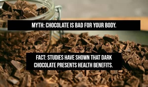 Dark chocolate chunks in jar myth vs fact studies show dark chocolate has health benefits