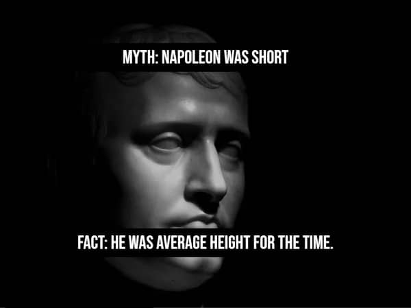 Napoleon Bonaparte bust sculpture myth vs fact he was average height for his era