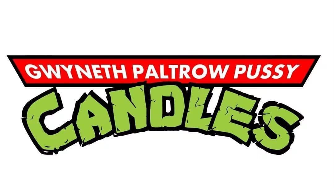 Parody logo in the style of Teenage Mutant Ninja Turtles advertising Gwyneth Paltrow candles.